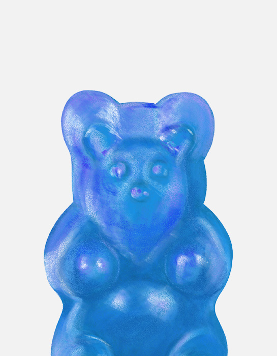 Bonbon nounours bleu